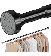 Supforce No Drilling Closet Rods for Hanging Clothes, Non Slip Tension Rod with Heavy Duty Clothe...