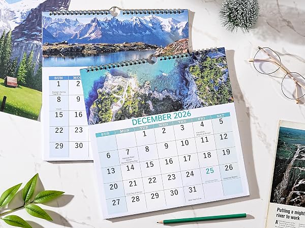 2027 Calendar, 3-Month Wall Calendar Vertical, Dec 2026 - Jan 2028 Wall Planner