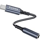 Xumee USB C to 3.5mm Headphone Jack Adapter for iPhone 17/16/15 Series, USB C to Aux Audio Dongle...