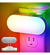 DORESshop RGB 120V Night Lights Plug into Wall, 0.7W LED Night Light for Kids Room, Bathroom Nigh...