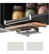 Under Cabinet Cutting Board Organizer, Stainless Steel 2 in1 Pot Lid & Chopping Board Rack, Cutti...