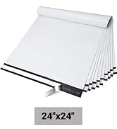 Fuxury Large Poly Mailers 24x24 Inch 50 Pcs, Waterproof Shipping Bags for Clothing, Strong Adhesi...