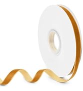 HimBen Khaki Velvet Ribbon, 3/8 inch 10 Yards Vintage Velvet Ribbons Perfect for Christmas Tree O...