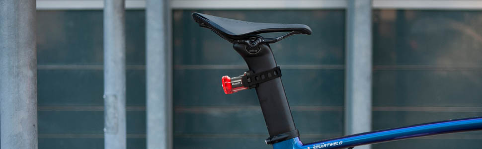 niterider bullet 200 bright led taillight side profile view on aero seat post