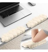 Laborio Elbow Pad for Desk, 2-Pack Cloud Elbow Rest(Beige), Edge Arm Rest | L-Shaped, Leather Sur...