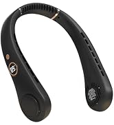SUNSEATON Portable Neck Fan, Rechargeable Hands-Free Wearable Fan, 5 Speeds, Bladeless & LED Disp...