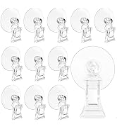 Sankoly 12 Pieces Suction Cup Clips Plastic Suction Cup Clip Window Glass Suction Cup with Clip f...