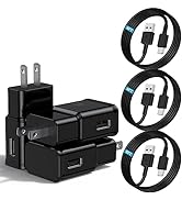 Type C Charger Fast Charging, 3Pack USB C Android Phone Wall Charger Block & 6ft Charge Cable Cor...