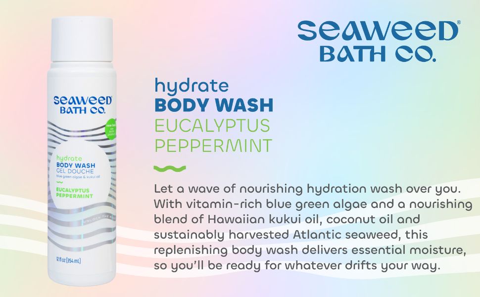 Seaweed Bath Co. Hydrate Body Wash, Eucalyptus Peppermint