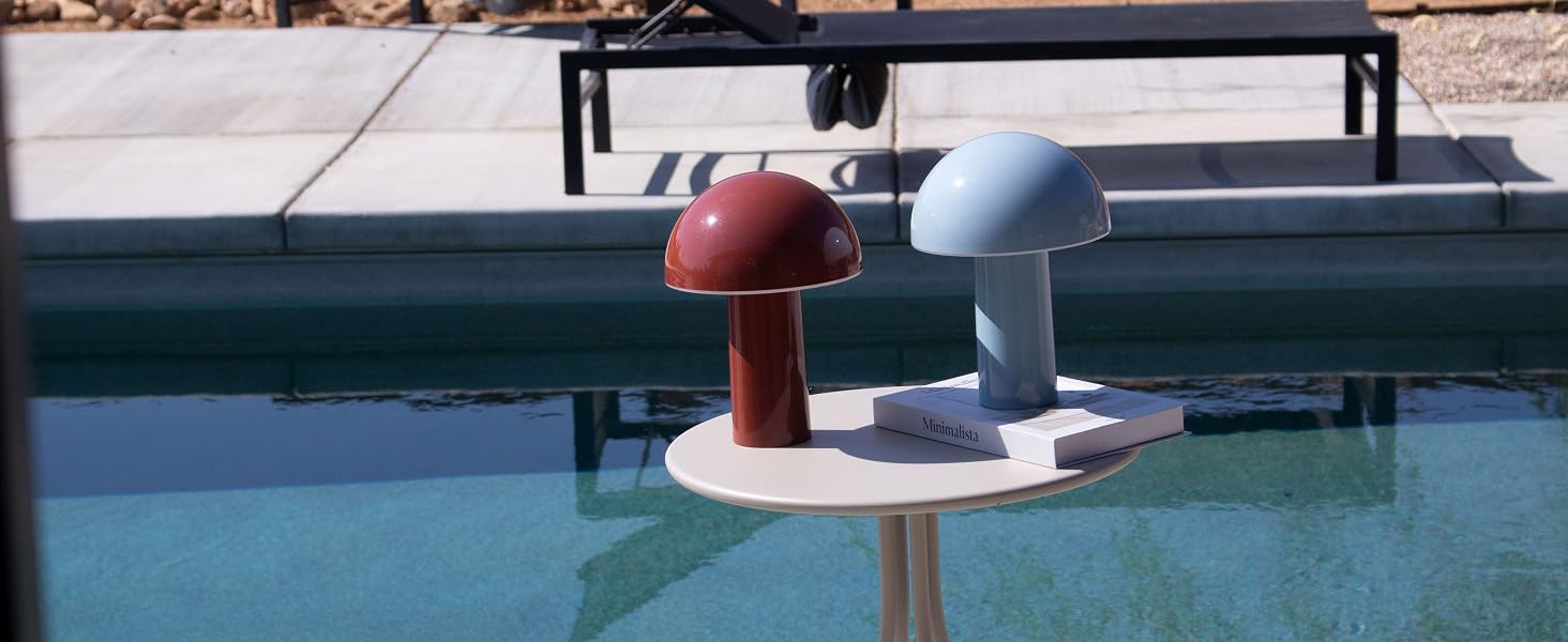 portobello portable rechargeable lamp light durable cute mushroom plastic bright camping outdoor