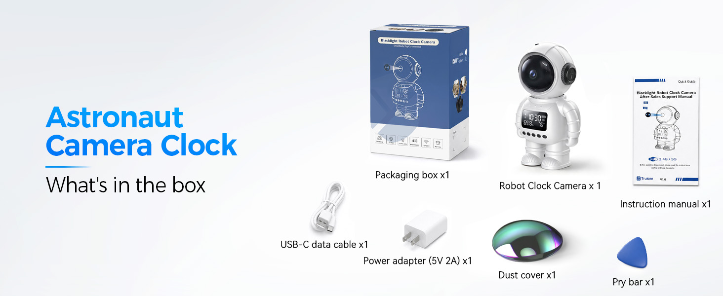 Astronaut Camera Clock Package