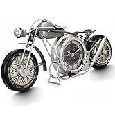 YOUKI Motorcycle Table Clock Non Ticking Quartz Movement Battery Operated, Kids Room Decor,Wall C...