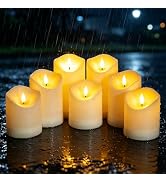 kakoya7pcs Solar Flameless Candles Outdoor Waterproof