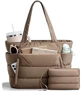 Bagstellar Puffer Tote Bag for Women, Lightweight Puffy Work Handbag Teacher Nurse Quilted Should...