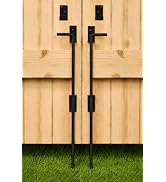 TRIPLE DEER 18" Heavy Duty Cane Bolt Gate Drop Rod Hardware Ground Latch for Wood PVC Vinyl Metal...