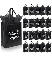 Addblu 60 Pcs Reusable Gift Bags with Handles - Includes 20 Thank You Gift Bags, 20 Tissue Papers...