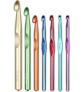 Aeelike Large Aluminum Crochet Hooks Huge Metal Crochet Hook Set - Crochet Needles for Thick Bulk...