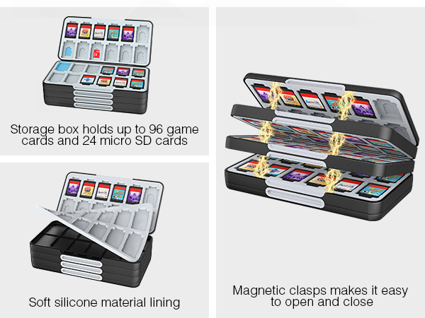 Switch game card case feature