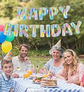 Iridescent Happy Birthday Banner, Pre-Strung Holographic Birthday Decorations Vibrant Party Sign ...