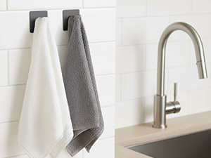 kitchen towel hooks, stick on towel hooks, adhesive towel hooks
