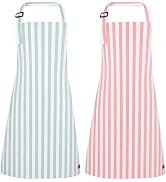 XLSXEXCL 2PCS Kids Striped Apron Adjustable Cooking Apron with 2 Pockets | Toddler Cute Waterproo...