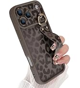 Jefonha Compatible with iPhone 17 Pro Max Case with Finger Hand Wrist Strap for Girls Women, Cute...