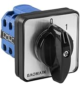 Baomain Cam Changeover Switch AC 660V 20A 8 Terminals 5 Position SZW26-20/0-4.2 Mounting Rotary S...