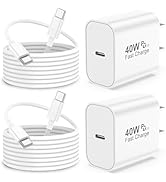 iPhone 17 Pro Max Charger Fast Charging, 40W USB C Super Fast Charger Block with 6ft Type C Charg...