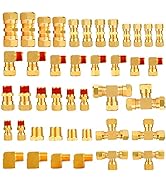Taiidaues 42 Pcs D.O.T Air Brake Line Tubing Fittings Assortment, 1/8" 1/4" 3/8" 1/2" 5/8" Brass ...