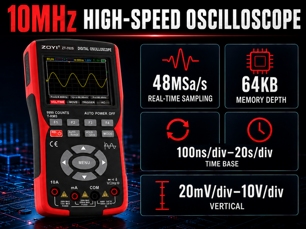 ZT-702S 2 IN 1 OSCILLOSCOPE MULTIMETER
