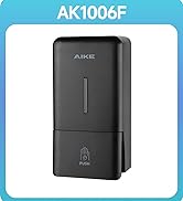 AIKE Foaming Wall Mount Soap Dispenser,27oz Drill-Free for Commercial Bathrooms,Model AK1006F(Black)