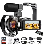 Acuvar 4K Video Camera Camcorder 48MP Auto Focus Vlogging Camera for YouTube 60FPS 18X Zoom Digit...