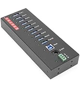 Gearmo USB 3.2 Gen 1 10 Port Industrial Metal Hub w/15KV ESD Protection