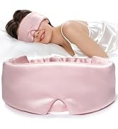LitBear Silk Sleep Mask for Women, Adjustable 100% Mulberry Silk Sleeping Eye Mask for Side Sleep...