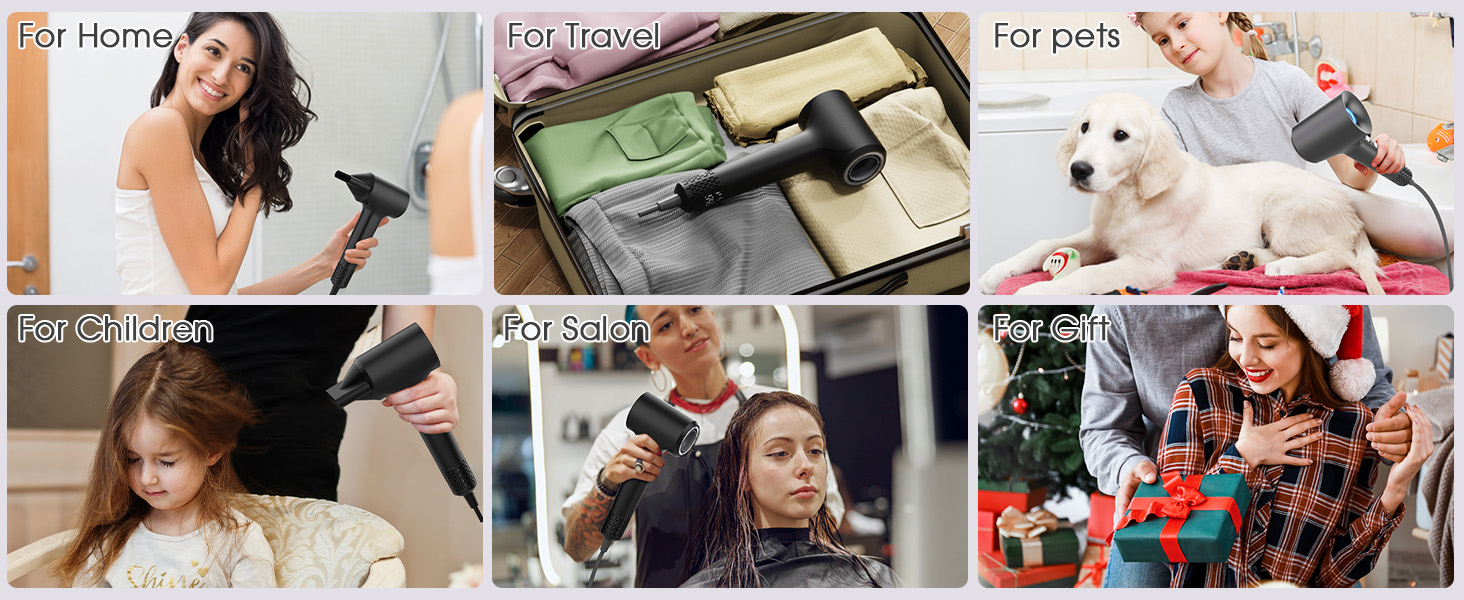 Applicable To Different Scenarios 110000 RPM Hair Dryer, High-Speed Fast Drying Blow Dryer