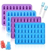 Gummy Molds Gummy Bear Mold 2ml Silicone Candy Molds Bigger BPA Free with 2 Droppers