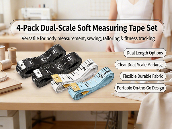 4 Pack Soft Tape Measure