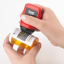ID Protector being used on a prescription bottle