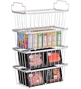 coobest 4 Pack Freezer Organizer Bins(14.6‘’L X 7.1‘’W X 5.2‘’H) for 7 Cu.FT Chest Deep Freezer S...