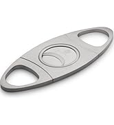 Mantello Cigars Stainless Steel Cigar Cutter- Large Premium Cigar Cutters - Cuts Up to 60 Gauge C...