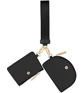 Hovmwey Keychain Wallet, Detachable Dual Pouch Wristlet Wallets for Women Men, Portable Mini Zip ...