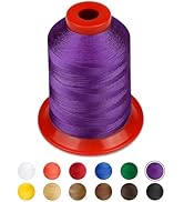 1000 Meters FIVEIZERO Extra Strong Upholstery Thread,Purple Bonded Nylon Thread for Denim Leather...