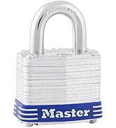 Master Lock 3D Outdoor Padlock with Key, 1 Pack, Silver