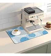 Meetcolor Dish Drying Mat, Dish Mat Drying Kitchen Mat with Rubber Backed, Hide Stain Kitchen Sup...
