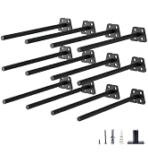 NEODROP 12-Pack 8 Inch Hidden Floating Shelf Bracket, Heavy Duty Blind Shelf Support Hardware | I...