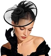 Ondder Tea Party Fascinator Hat for Women Clip and Headband for Tea Party, Wedding, Church and Co...