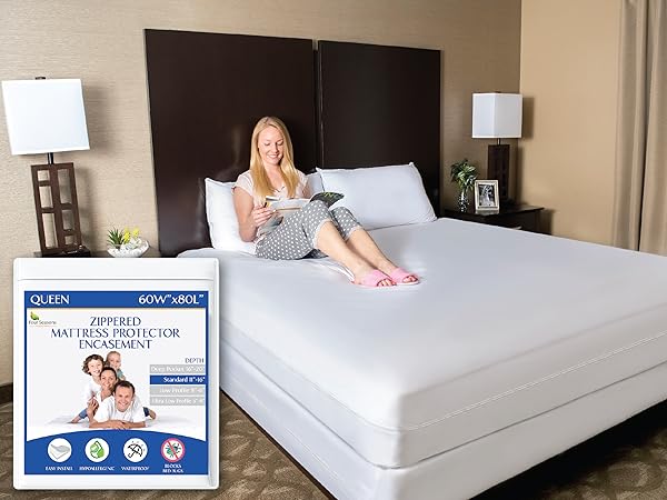 Waterproof Bed Bug Zipper Mattress Protector Encasement