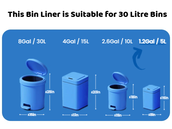 1.2 gal trash bags