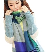 Loritta Womens Scarf Fashion Long Plaid Shawls Wraps Big Grid Winter Warm Lattice Large Scarves G...
