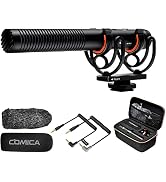 COMICA VM20 Shotgun Microphone, Professional Super Cardioid Video Mic with Shock Mount, Camera Mi...
